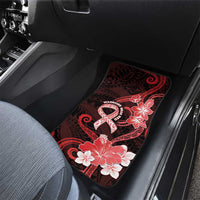 Heart Health Awareness Car Mats Warrior Wears Red Polynesian Style