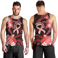 Heart Health Awareness Men Tank Top Warrior Wears Red Polynesian Style