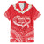 Heart Health Awareness Family Matching Short Sleeve Bodycon Dress and Hawaiian Shirt Polynesian Red Ribbon