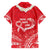 Heart Health Awareness Family Matching Summer Maxi Dress and Hawaiian Shirt Polynesian Red Ribbon