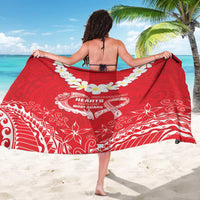 Heart Health Awareness Sarong Polynesian Red Ribbon