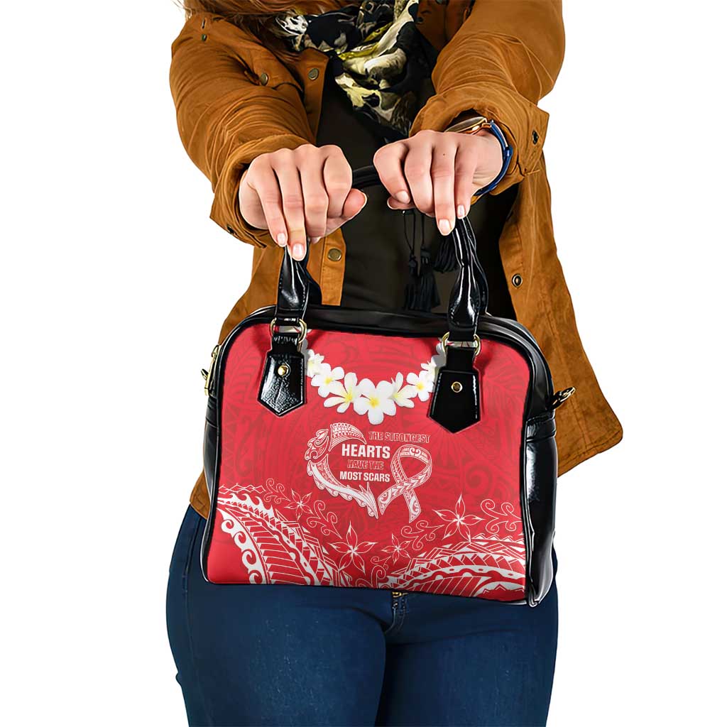 Heart Health Awareness Shoulder Handbag Polynesian Red Ribbon LT05 One Size Red - Polynesian Pride