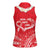 Heart Health Awareness Women Sleeveless Polo Shirt Polynesian Red Ribbon
