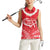 Heart Health Awareness Women Sleeveless Polo Shirt Polynesian Red Ribbon