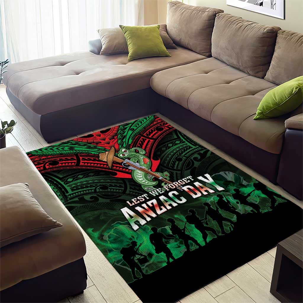 New Zealand ANZAC Day Area Rug Aotearoa Hei Tiki