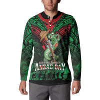 New Zealand ANZAC Day Button Sweatshirt Aotearoa Hei Tiki