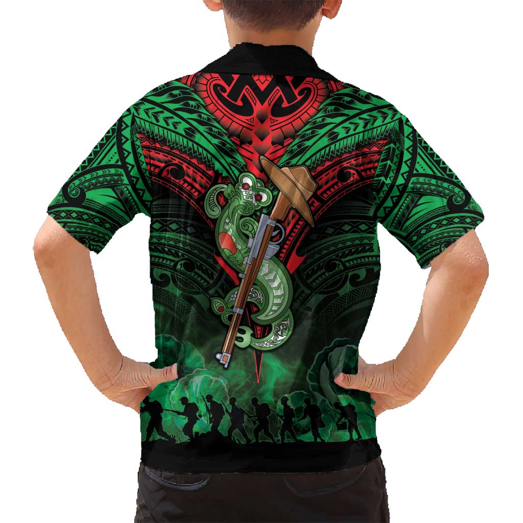 New Zealand ANZAC Day Family Matching Off Shoulder Maxi Dress and Hawaiian Shirt Aotearoa Hei Tiki