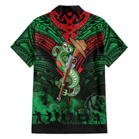 New Zealand ANZAC Day Family Matching Off Shoulder Maxi Dress and Hawaiian Shirt Aotearoa Hei Tiki