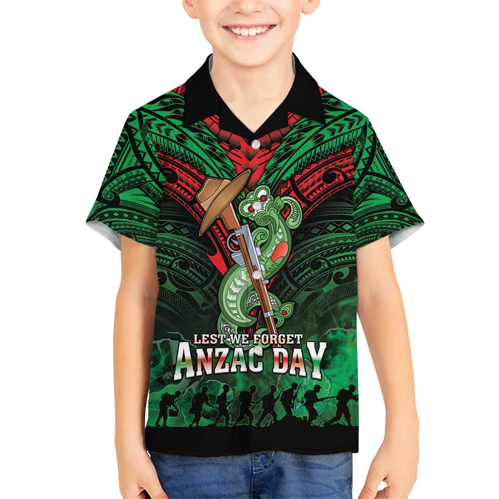 New Zealand ANZAC Day Family Matching Off Shoulder Maxi Dress and Hawaiian Shirt Aotearoa Hei Tiki