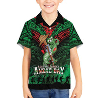 New Zealand ANZAC Day Family Matching Off Shoulder Maxi Dress and Hawaiian Shirt Aotearoa Hei Tiki