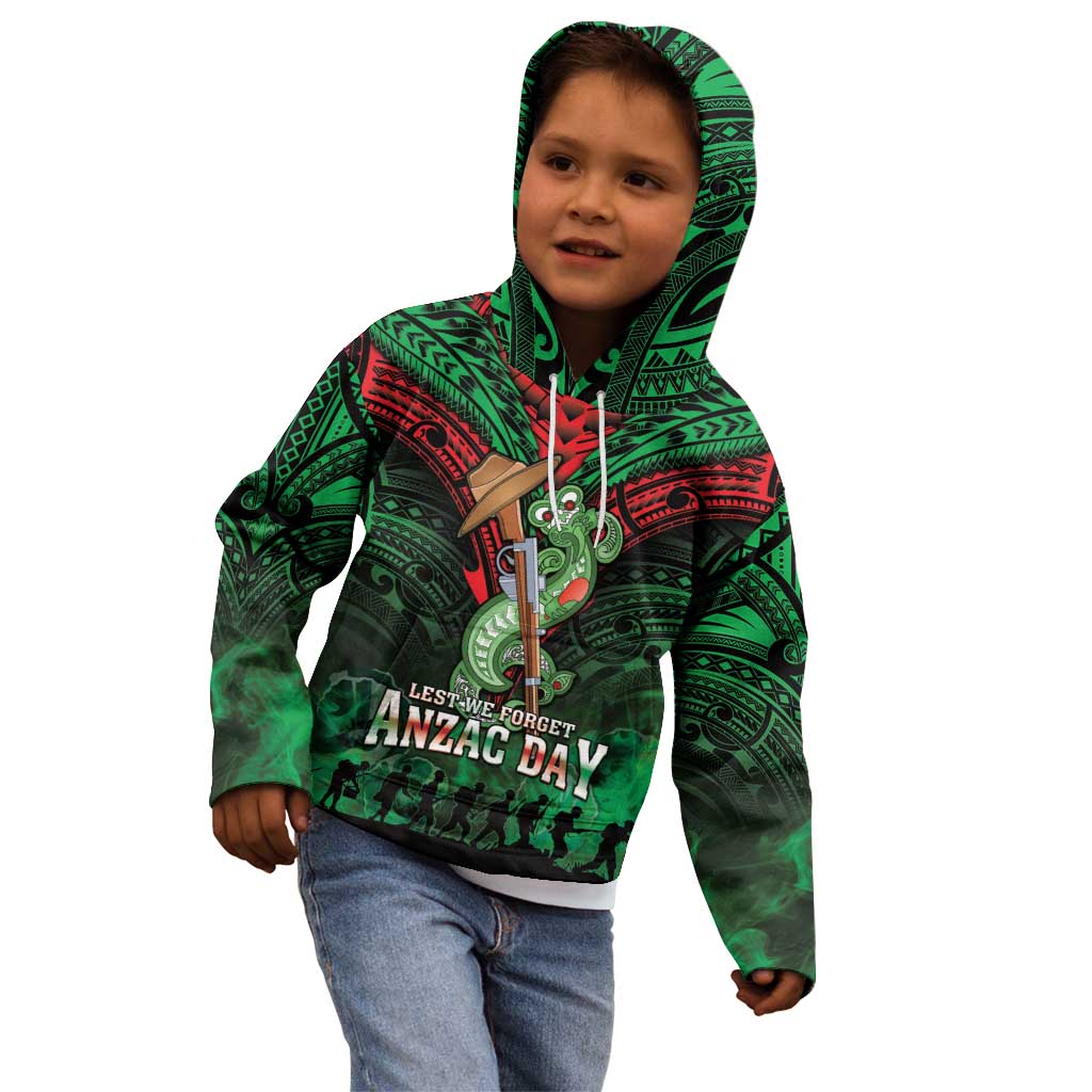 New Zealand ANZAC Day Kid Hoodie Aotearoa Hei Tiki