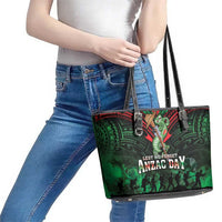 New Zealand ANZAC Day Leather Tote Bag Aotearoa Hei Tiki
