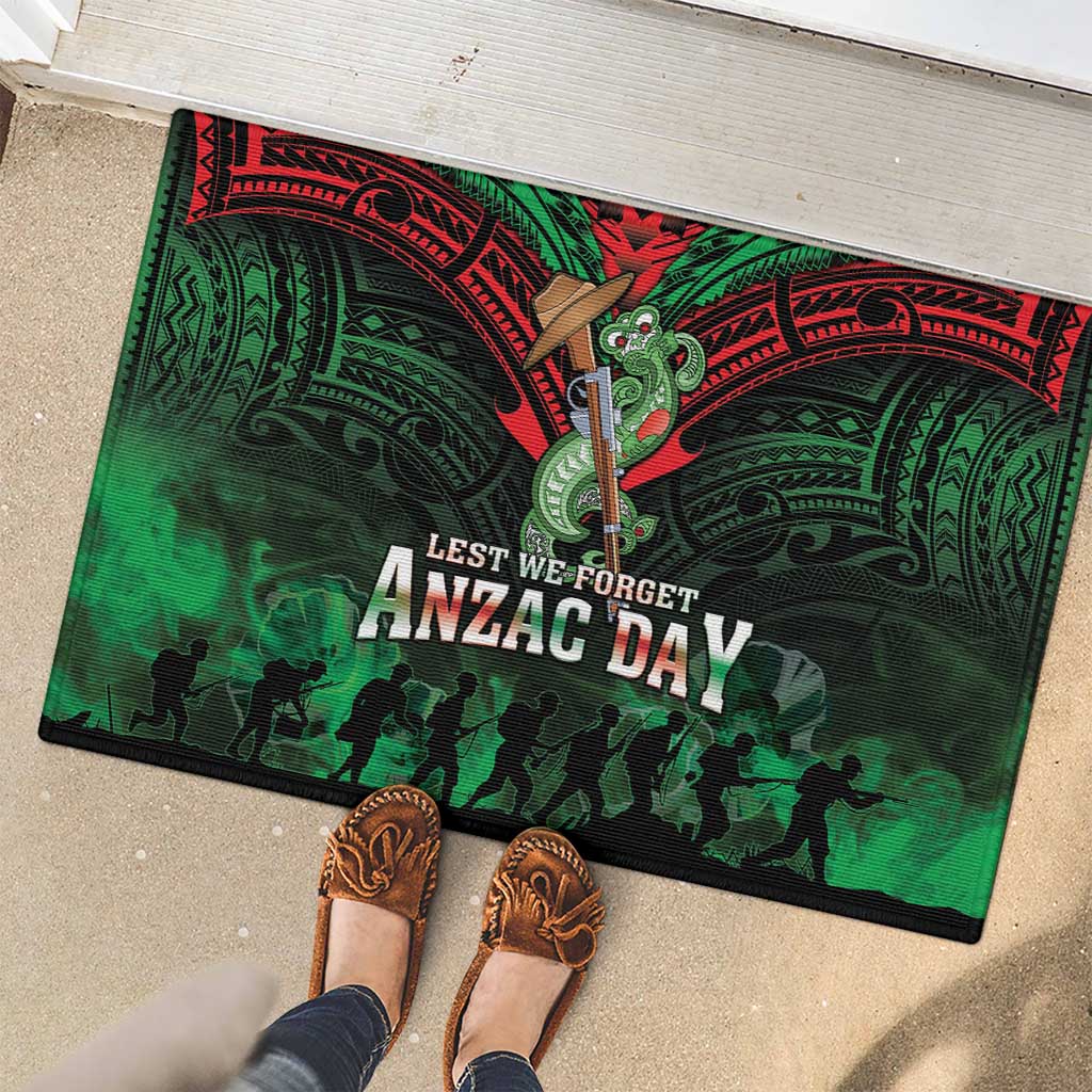 New Zealand ANZAC Day Rubber Doormat Aotearoa Hei Tiki