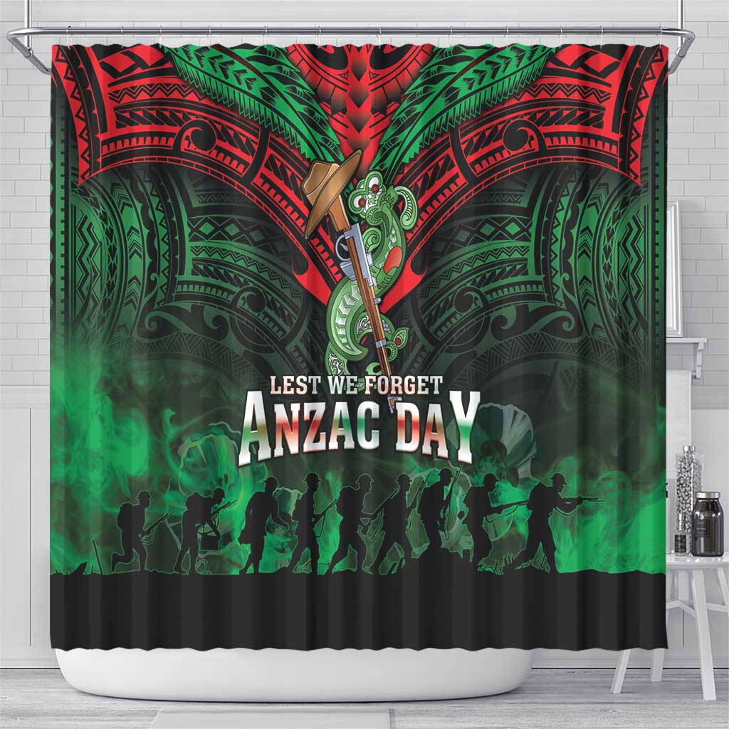New Zealand ANZAC Day Shower Curtain Aotearoa Hei Tiki LT05 - Polynesian Pride