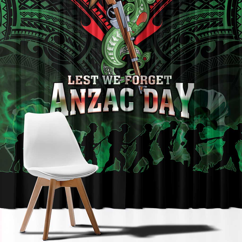New Zealand ANZAC Day Window Curtain Aotearoa Hei Tiki