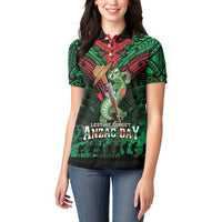 New Zealand ANZAC Day Women Polo Shirt Aotearoa Hei Tiki