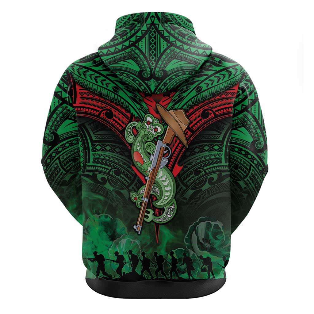 New Zealand ANZAC Day Zip Hoodie Aotearoa Hei Tiki LT05 - Polynesian Pride