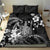 Hawaii King Kamehameha Day Bedding Set Polynesian Pattern Mix Hibiscus Black