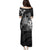 Hawaii King Kamehameha Day Family Matching Puletasi and Hawaiian Shirt Polynesian Pattern Mix Hibiscus Black
