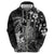 Hawaii King Kamehameha Day Zip Hoodie Polynesian Pattern Mix Hibiscus Black