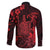 Hawaii King Kamehameha Day Family Matching Mermaid Dress and Hawaiian Shirt Polynesian Pattern Mix Hibiscus Red