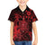 Hawaii King Kamehameha Day Family Matching Summer Maxi Dress and Hawaiian Shirt Polynesian Pattern Mix Hibiscus Red