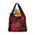 Hawaii King Kamehameha Day Grocery Bag Polynesian Pattern Mix Hibiscus Red