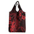 Hawaii King Kamehameha Day Grocery Bag Polynesian Pattern Mix Hibiscus Red