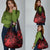 Hawaii King Kamehameha Day Grocery Bag Polynesian Pattern Mix Hibiscus Red