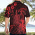Hawaii King Kamehameha Day Hawaiian Shirt Polynesian Pattern Mix Hibiscus Red