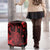 Hawaii King Kamehameha Day Luggage Cover Polynesian Pattern Mix Hibiscus Red