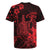 Hawaii King Kamehameha Day Rugby Jersey Polynesian Pattern Mix Hibiscus Red