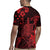 Hawaii King Kamehameha Day Rugby Jersey Polynesian Pattern Mix Hibiscus Red
