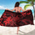 Hawaii King Kamehameha Day Sarong Polynesian Pattern Mix Hibiscus Red