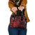 Hawaii King Kamehameha Day Shoulder Handbag Polynesian Pattern Mix Hibiscus Red