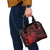 Hawaii King Kamehameha Day Shoulder Handbag Polynesian Pattern Mix Hibiscus Red