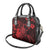 Hawaii King Kamehameha Day Shoulder Handbag Polynesian Pattern Mix Hibiscus Red