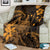 Hawaii King Kamehameha Day Blanket Polynesian Pattern Mix Hibiscus Gold