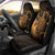Hawaii King Kamehameha Day Car Seat Cover Polynesian Pattern Mix Hibiscus Gold