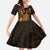 Hawaii King Kamehameha Day Family Matching Mermaid Dress and Hawaiian Shirt Polynesian Pattern Mix Hibiscus Gold