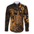 Hawaii King Kamehameha Day Family Matching Mermaid Dress and Hawaiian Shirt Polynesian Pattern Mix Hibiscus Gold
