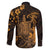 Hawaii King Kamehameha Day Family Matching Mermaid Dress and Hawaiian Shirt Polynesian Pattern Mix Hibiscus Gold