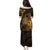 Hawaii King Kamehameha Day Family Matching Puletasi and Hawaiian Shirt Polynesian Pattern Mix Hibiscus Gold