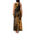Hawaii King Kamehameha Day Family Matching Tank Maxi Dress and Hawaiian Shirt Polynesian Pattern Mix Hibiscus Gold