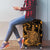 Hawaii King Kamehameha Day Luggage Cover Polynesian Pattern Mix Hibiscus Gold