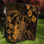 Hawaii King Kamehameha Day Quilt Polynesian Pattern Mix Hibiscus Gold