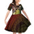 Hawaii King Kamehameha Day Family Matching Off Shoulder Short Dress and Hawaiian Shirt Polynesian Pattern Mix Hibiscus Reggae