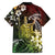 Hawaii King Kamehameha Day Family Matching Short Sleeve Bodycon Dress and Hawaiian Shirt Polynesian Pattern Mix Hibiscus Reggae