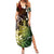 Hawaii King Kamehameha Day Family Matching Summer Maxi Dress and Hawaiian Shirt Polynesian Pattern Mix Hibiscus Reggae
