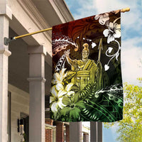 Hawaii King Kamehameha Day Garden Flag Polynesian Pattern Mix Hibiscus Reggae LT05 House Flag Reggae - Polynesian Pride